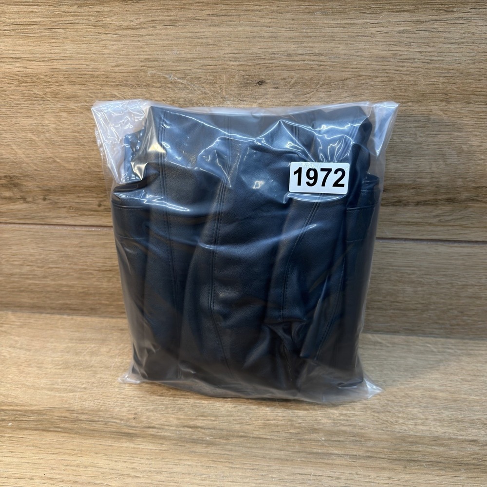 7 For All Mankind Vegan Leather Grunge Midi Dress Size XS Black Sleeveless NWOT - Picture 12 of 12